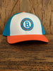 Pale Orange/White/Hawaiian Blue